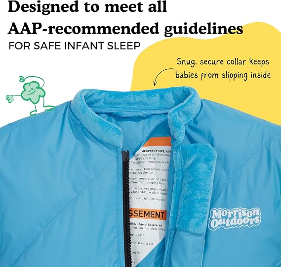 Little Mo 20 Down Baby Sleeping Bag (6-24 Months) The Warmest, Safest Ultralight Down Camping Sleeping Bag for Babies and Toddlers.