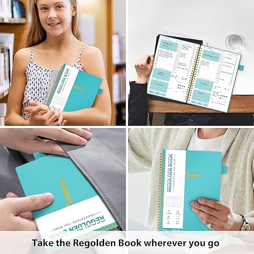 Miniatura 6 de Agenda diaria semanal sin fecha, agenda diaria con lista de tareas, dura 4 meses, 120 días, agenda mensual anual, agenda académica, agenda de