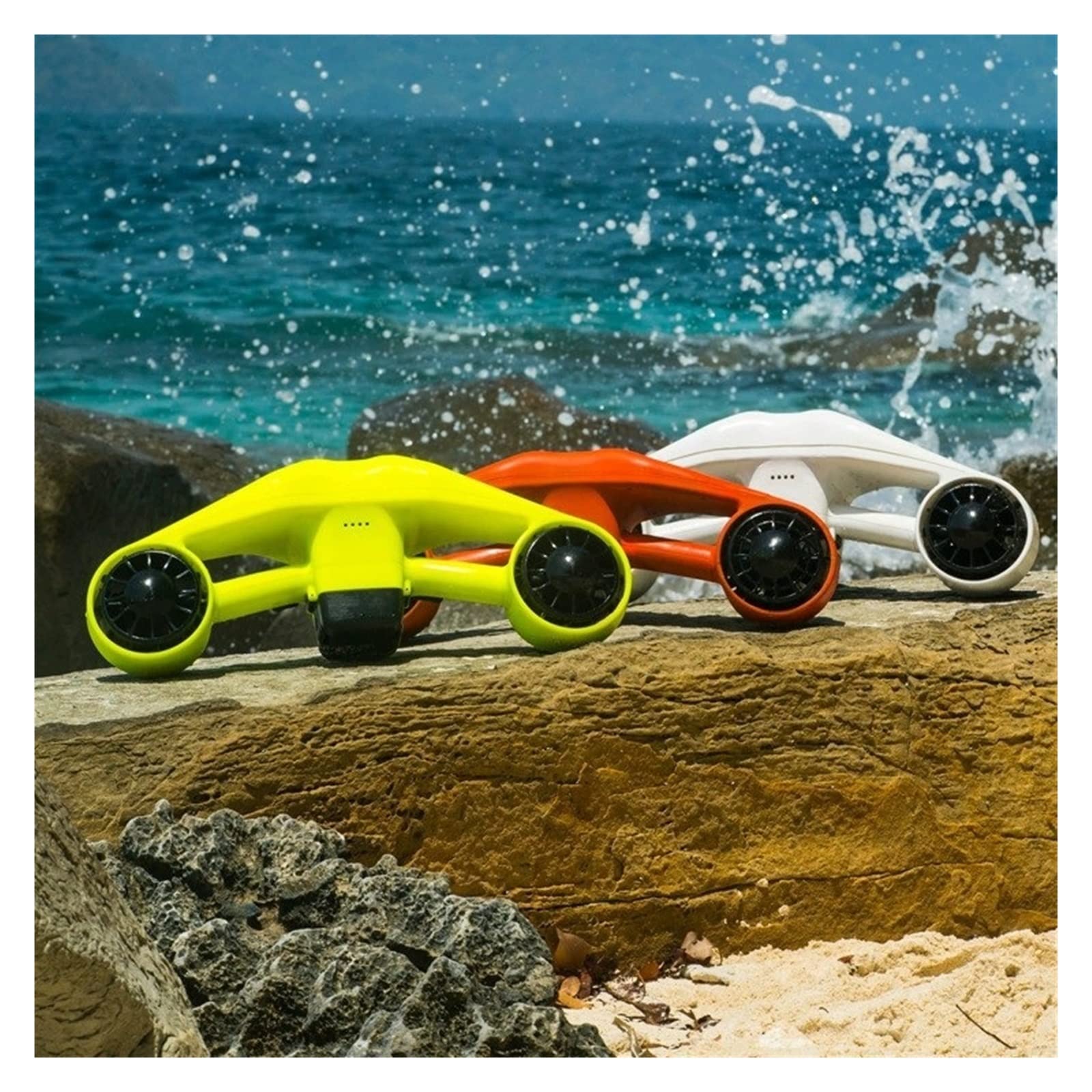 Scooter submarino, Hélice Subacuática Manual Pequeña Asistida Por Energía Eléctrica For Buceo, Natación, Refuerzo De Tiro, Equipo De Buceo For Niños Y Adultos(Oranje)