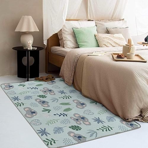 Miniatura 10 de ZDABAOEC Alfombra educativa con alfabeto de animales para niños, 5 x 7, alfombra educativa ABC para decoración de dormitorio y habitación, cuarto de