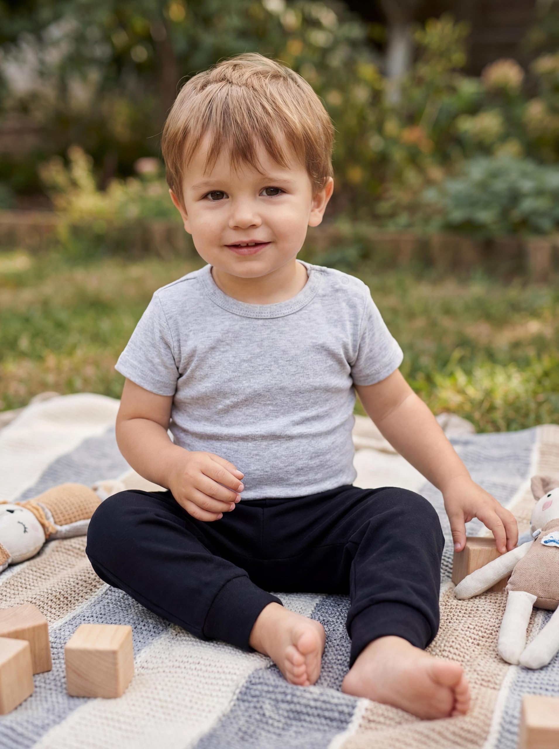 TupTam Baby Body Kurzarm – 5er Set Body Baby aus Baumwolle – Weicher, Atmungsaktiver Kurzarm Body Baby Jungen