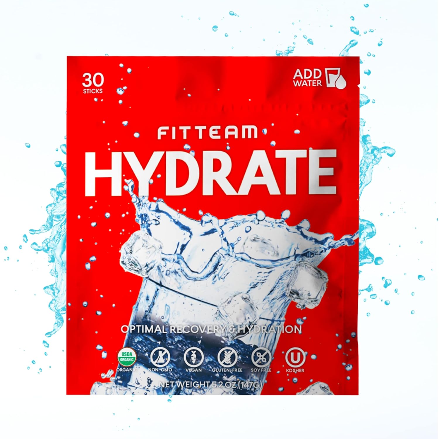 FITTEAM HYDRATE Organic Hydration and Recovery Drink