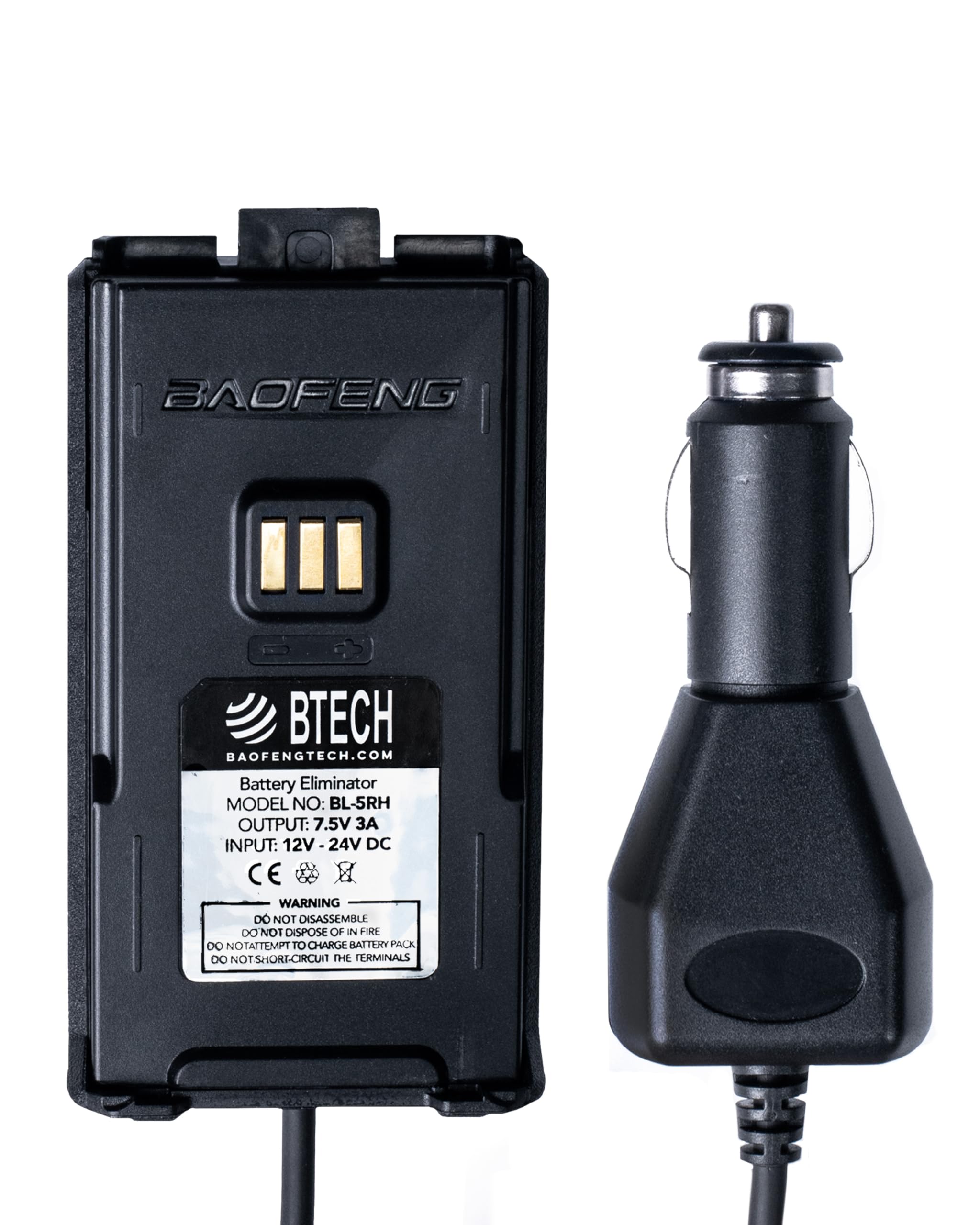 BTECH BL-5RH Éliminateur de batterie 12-24 V CC pour BF-F8HP PRO Baofeng
