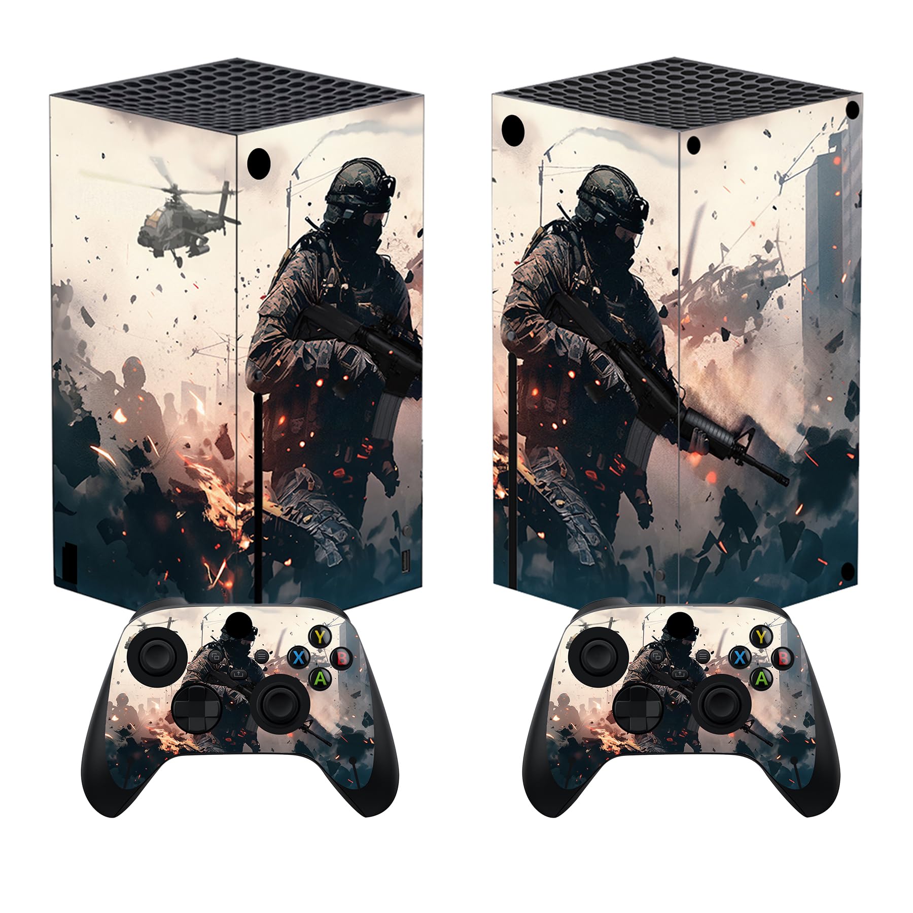 PlayVital Adesivo Skin per Xbox Series X Console&Controller,Sticker Decal Cover Vinile per Xbox Series X-Avanguardia Solitaria