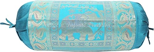 Miniatura 3 de Fundas de almohada de tubo de cojín decorativas para sala de estar, cilíndrica, verde oscuro, para yoga, sofá grande, funda de cojín redonda de