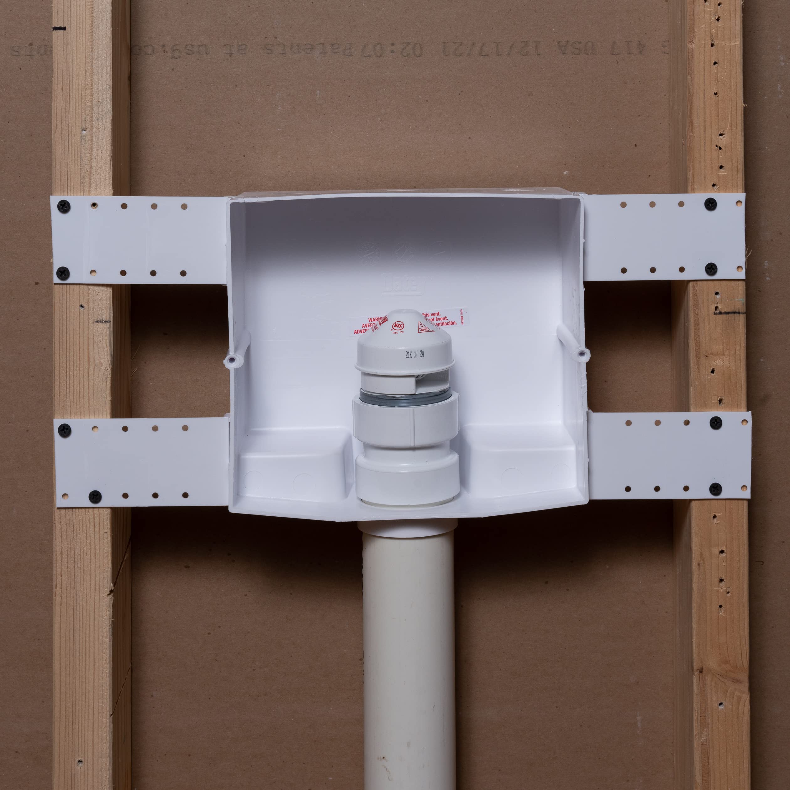 Oatey Sure Vent Luftansaugventil – 3 Zoll X 4 Zoll, Für Entlüftungssysteme, Schwarz/weiß