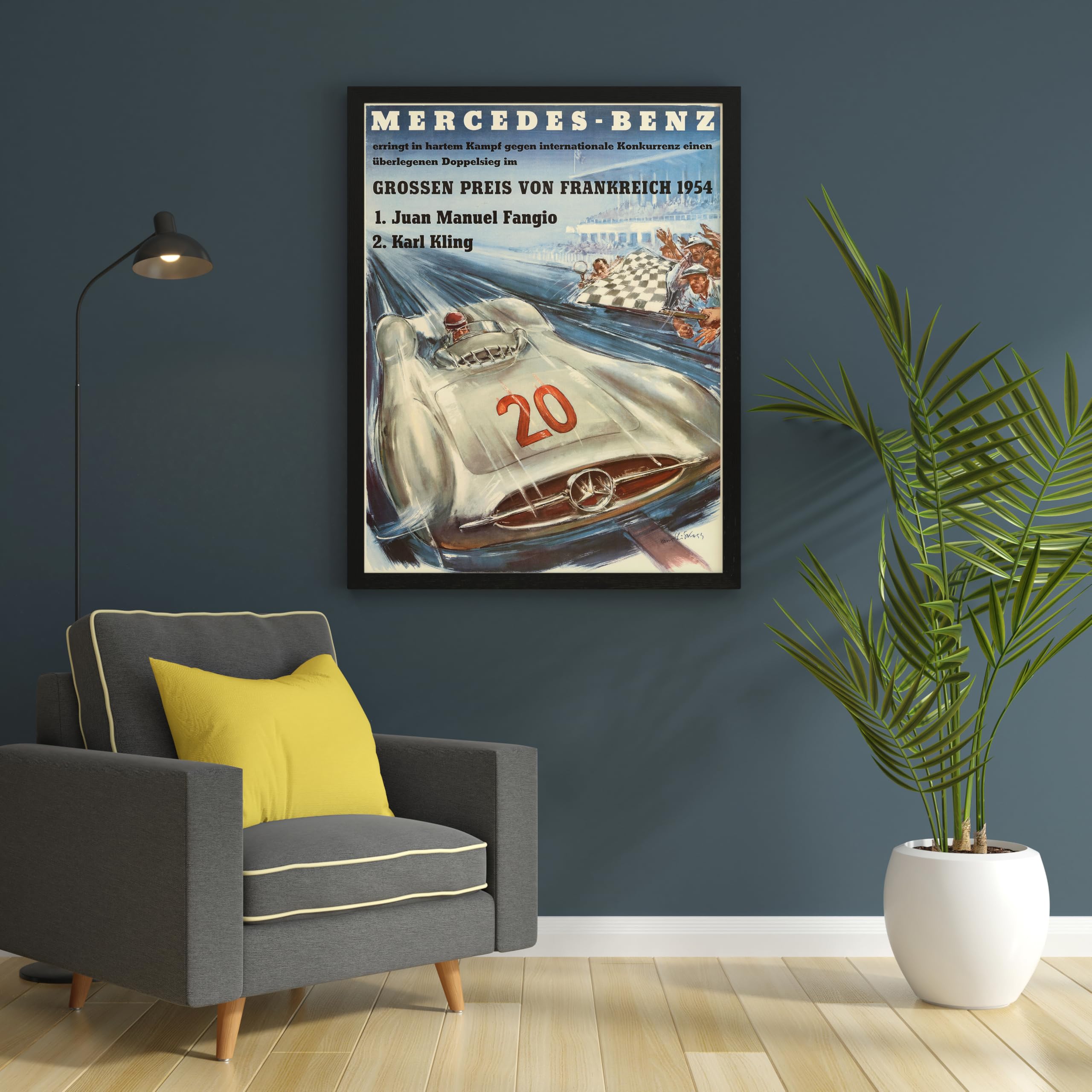 Amazon.com: Historic Pictoric Mercedes Benz Racing 1954-24in x