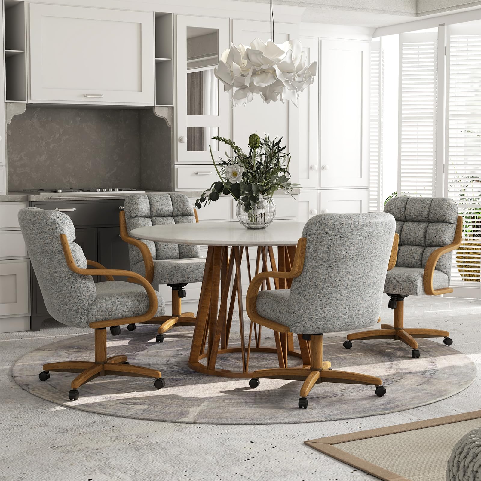 Amazon.com - Chromcraft Set of 6 Swivel Tilt Chairs, Ultra Comfort