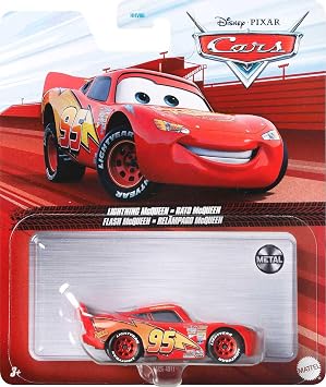 Mattel Disney and Pixar Cars 1:55 Scale Die-Cast Vehicles, Collectible Toy Cars, Lightning McQueen