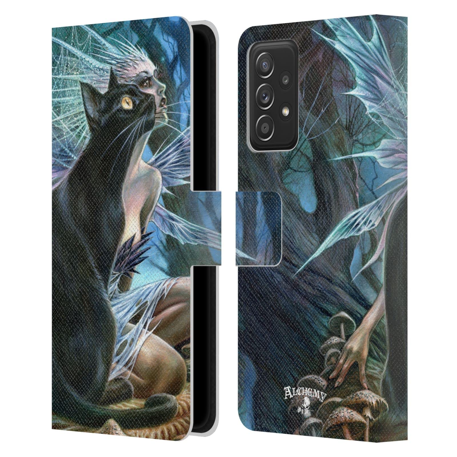 Carcasa de cuero tipo libro compatible con Galaxy A52 5G diseño Alchemy Gothic Hada 7