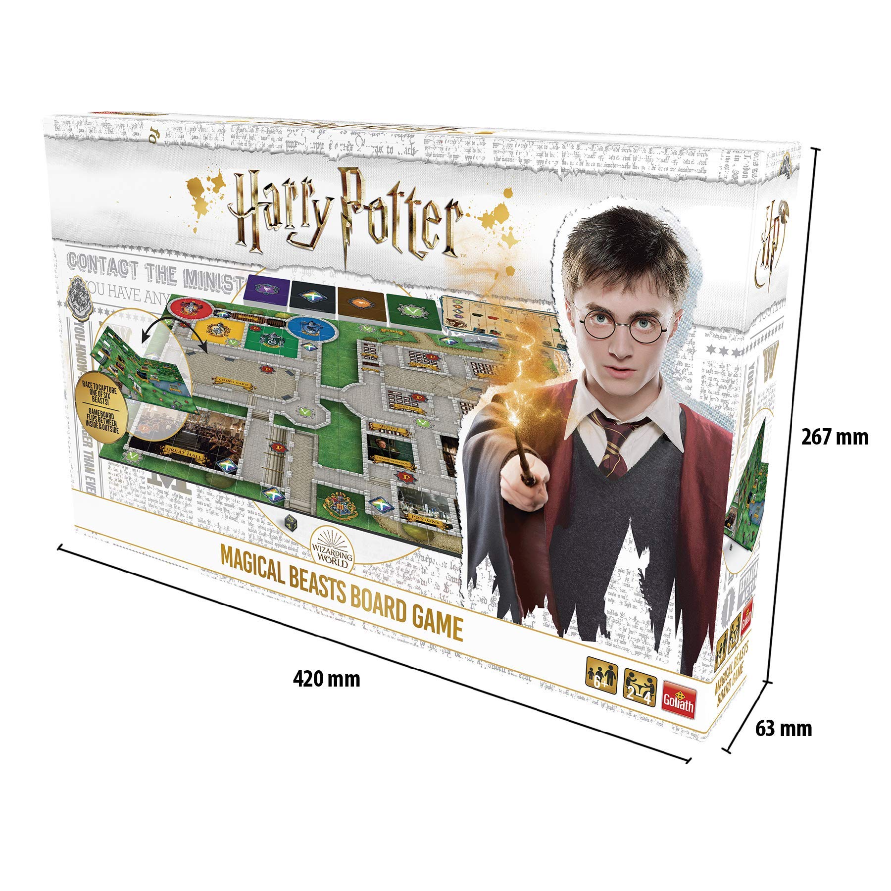 Goliath Gioco Da Tavolo Harry Potter – Labirinto Triwizard – Corsa Al Centro Del Labirinto – Pop 'n' Race Per 2-4 Giocatori, Dai 5 Anni