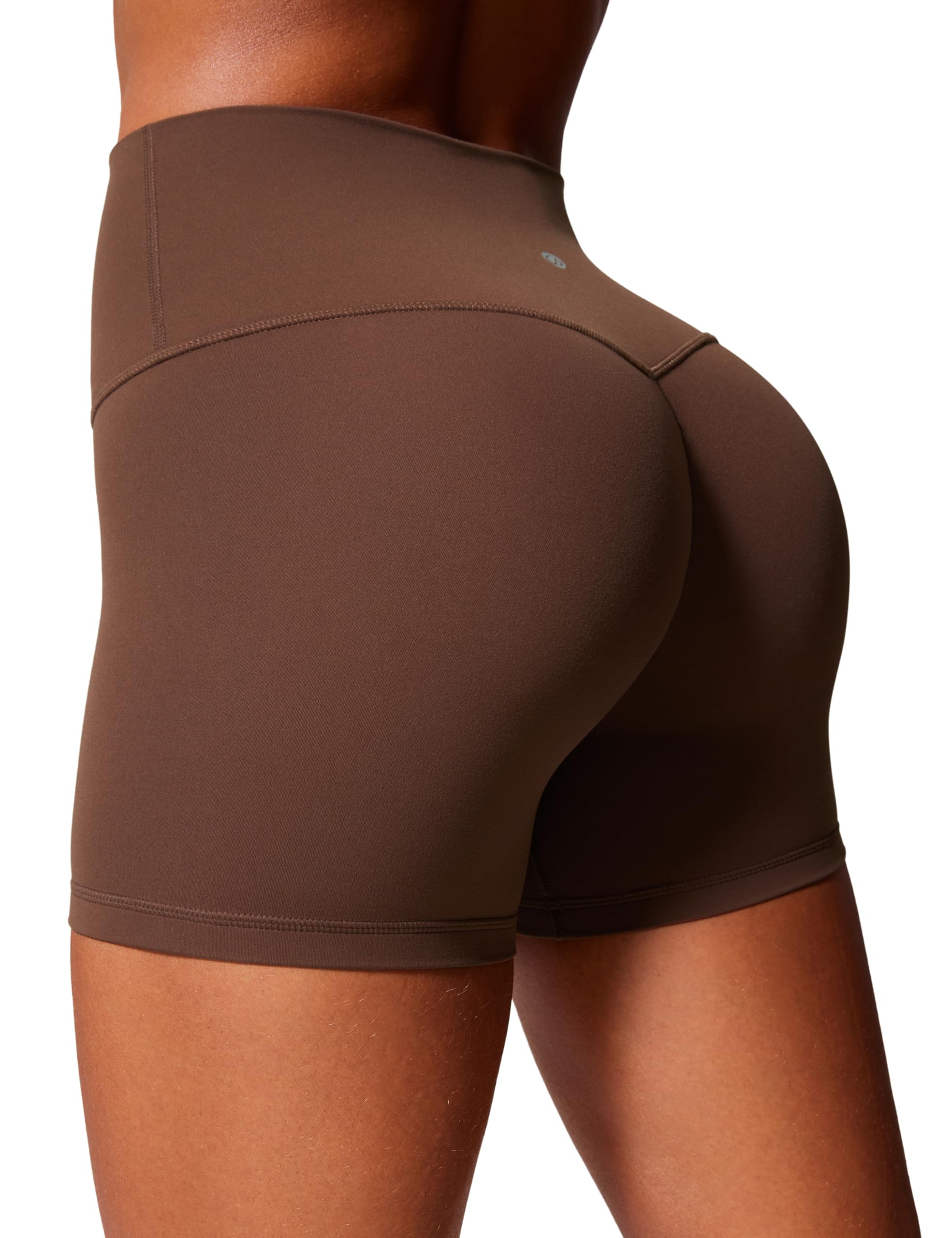 CRZ YOGA Womens Butterlift Butt Scrunch Booty Shorts No Front Seam High Waist Workout Leggings Gym Running Biker - 4''/6"