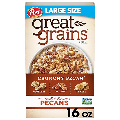 Miniatura 10 de Great Grains Cereal de desayuno con pasas, dátiles y nueces pecanas, cereal de pasas con dátiles dulces y racimos de granola, verificado por el