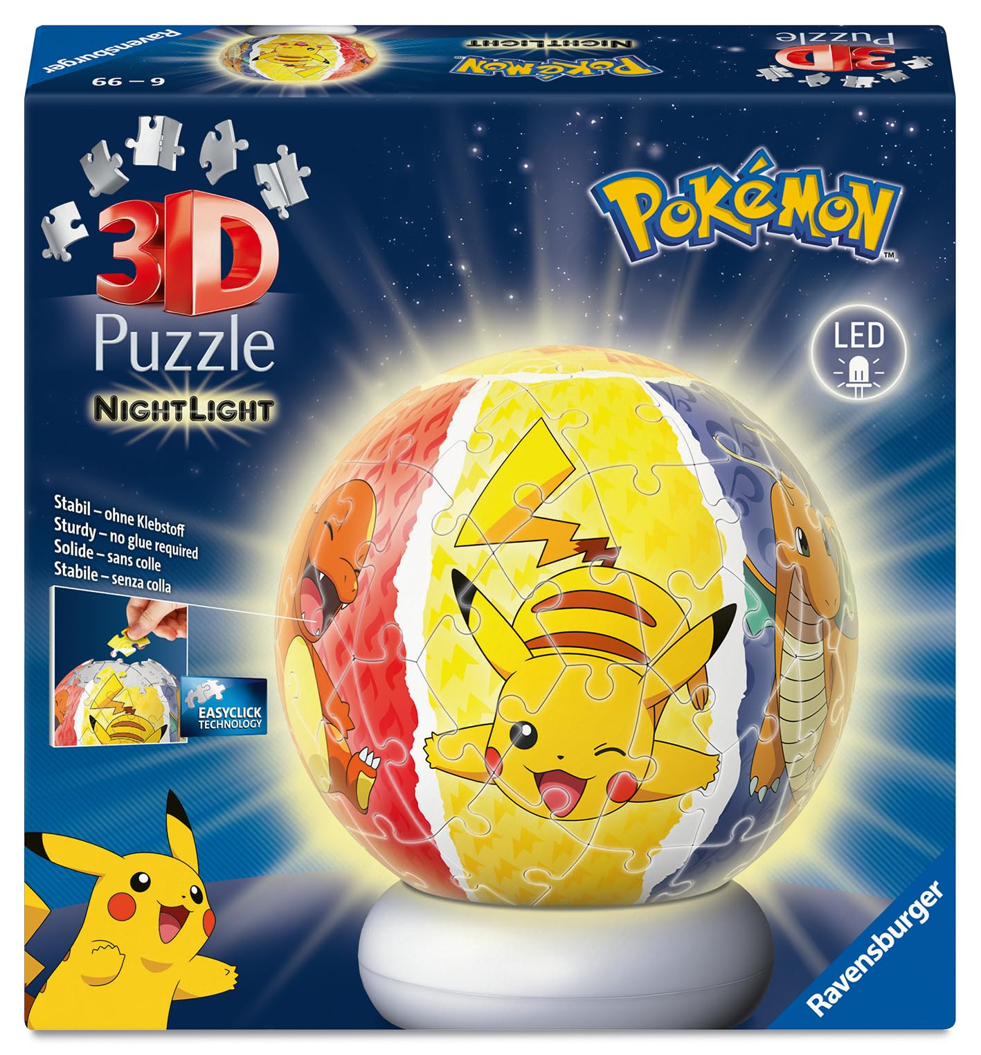 3D Puzzle-Ball Nachtlicht Pokémon: Erleben Sie Puzzeln in der 3. Dimension!