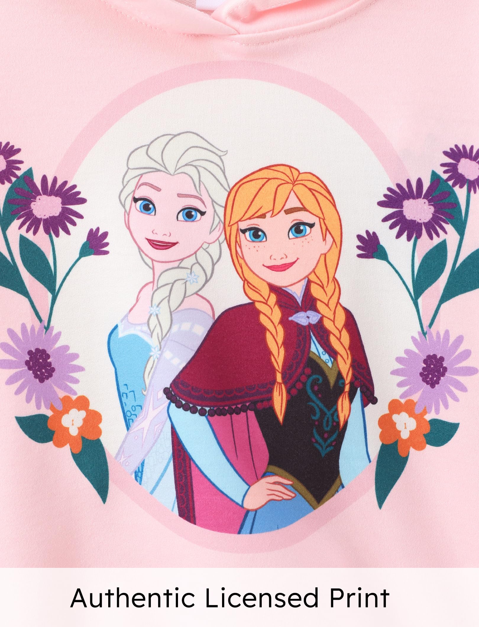 Disney Frozen Toddler Girl Outfit Elsa and Anna Girls Clothes Long Sleeve Hoodies and Pant Clothing Sets Fall Casual Pullover Dailywear Tracksuit Pink-1 4-5T