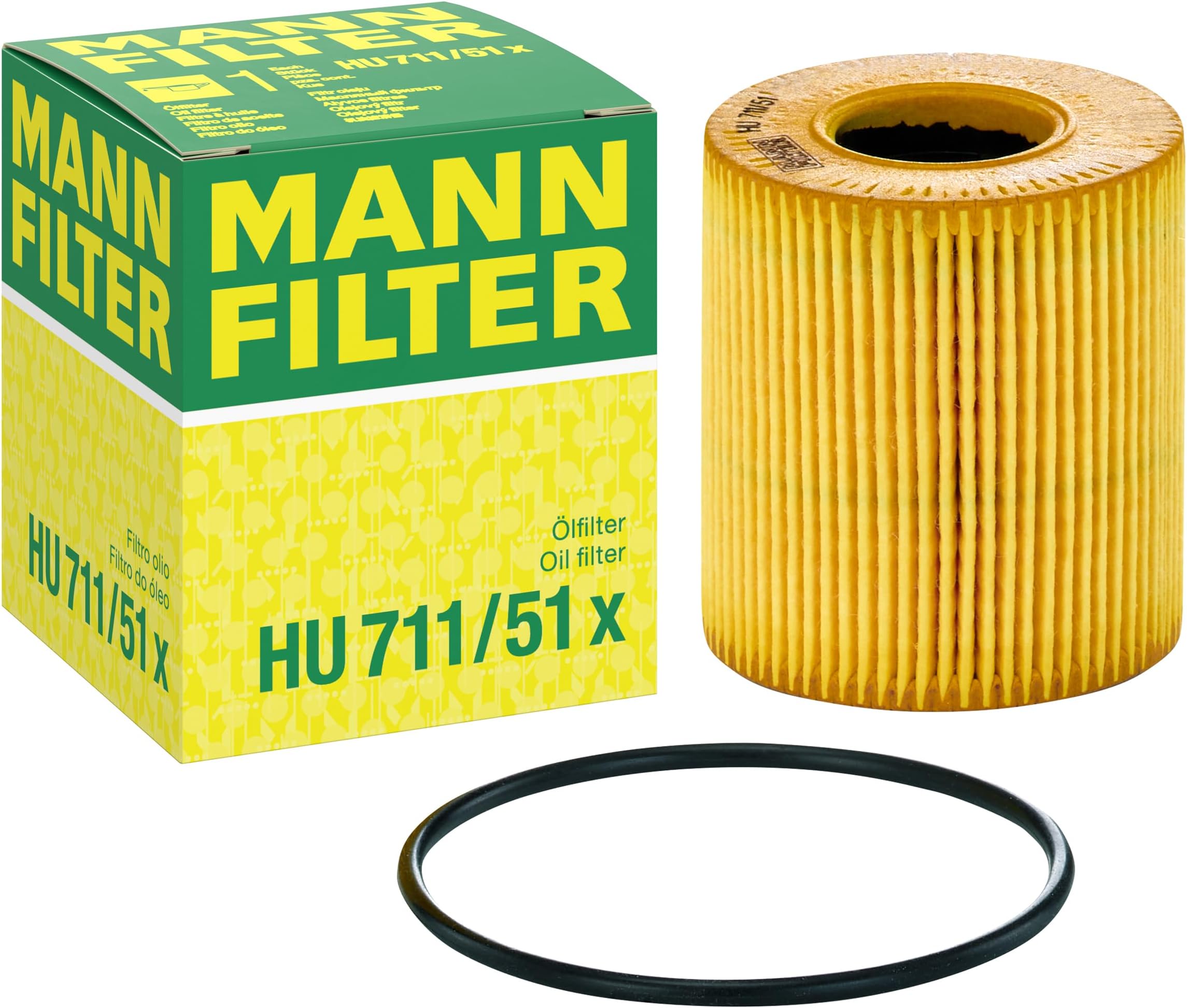 MANN-FILTER Original Oil filter HU 711/51 X – Oil filter set with gasket/gasket set– For Passenger Cars