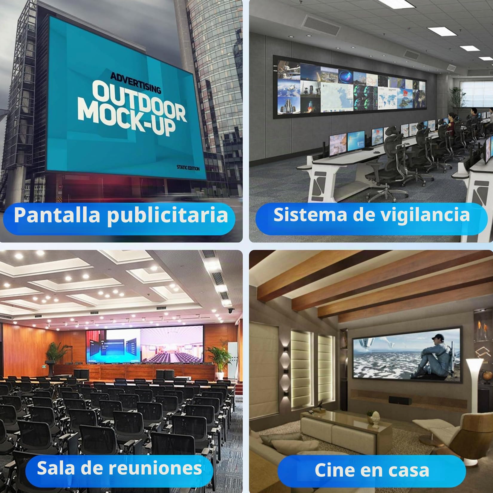 BolAAzuL - Divisor de audio auxiliar de 3,5 mm + RCA L/R, 1 en 4 salidas, caja distribuidora de audio estéreo de 4 canales de 4 canales para reproductor de DVD, consola de juegos, auriculares, altavoz