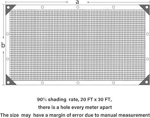 Miniatura 21 de winemana - Toldo para sombra del 90%, cubierta de sombra para perrera, resistente y duradera, lona de malla con ojales, para patio, plantas