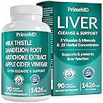 32-in-1 Liver Support with Milk Thistle Supplement - Liver Detox with Silymarin, Artichoke Extract & Beetroot Powder - Comprehensive Wellness Formula for Liver Cleanse - 1426mg (90 count) (Pack of 1)