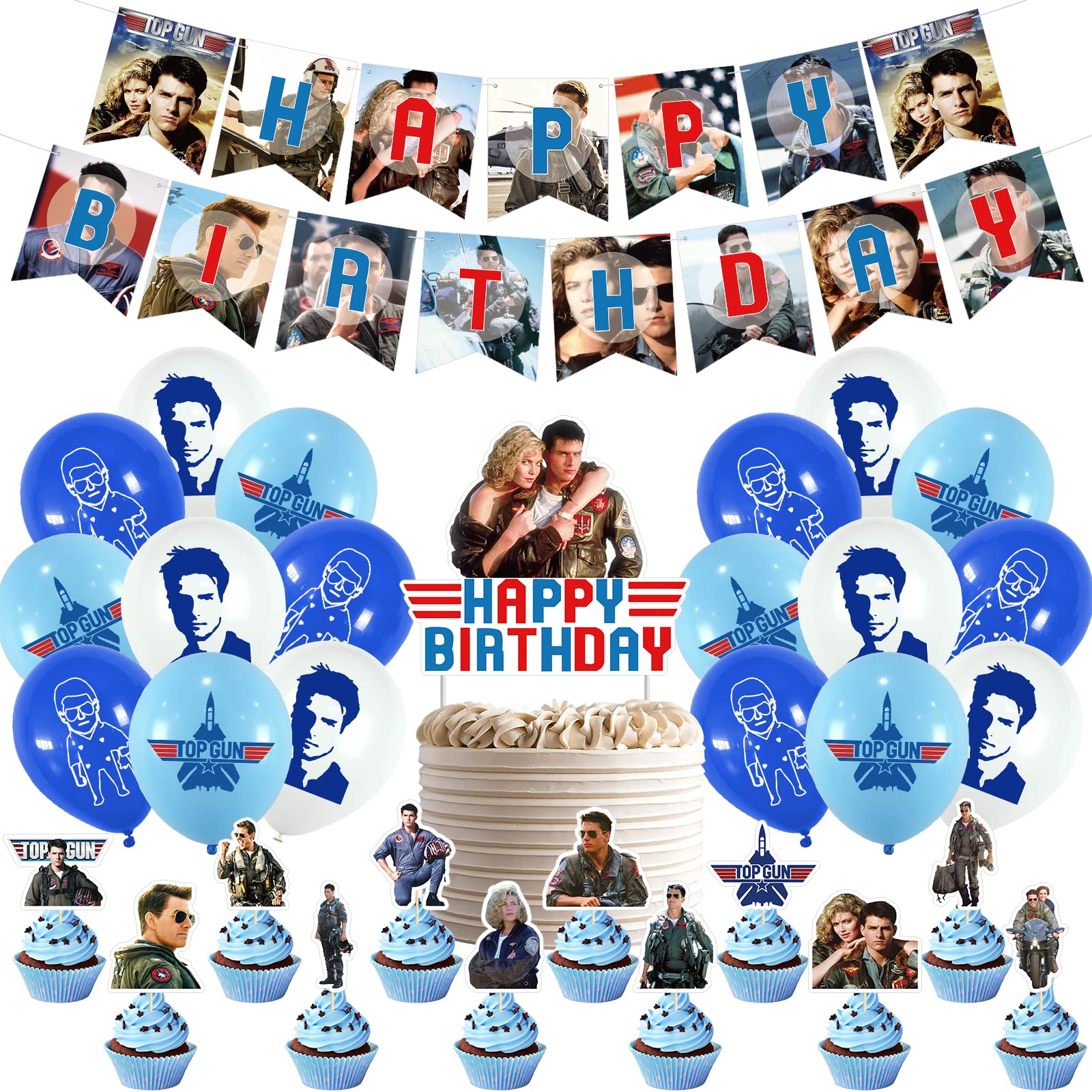 Buy Party Supplies for Top Birthday,Top Decorations include Cake Topper