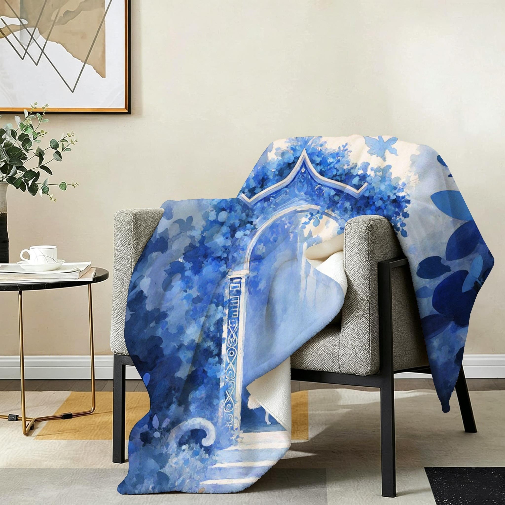 Manta Grande 180x220 cm Zorro Azul Polar Franela Térmica-A111