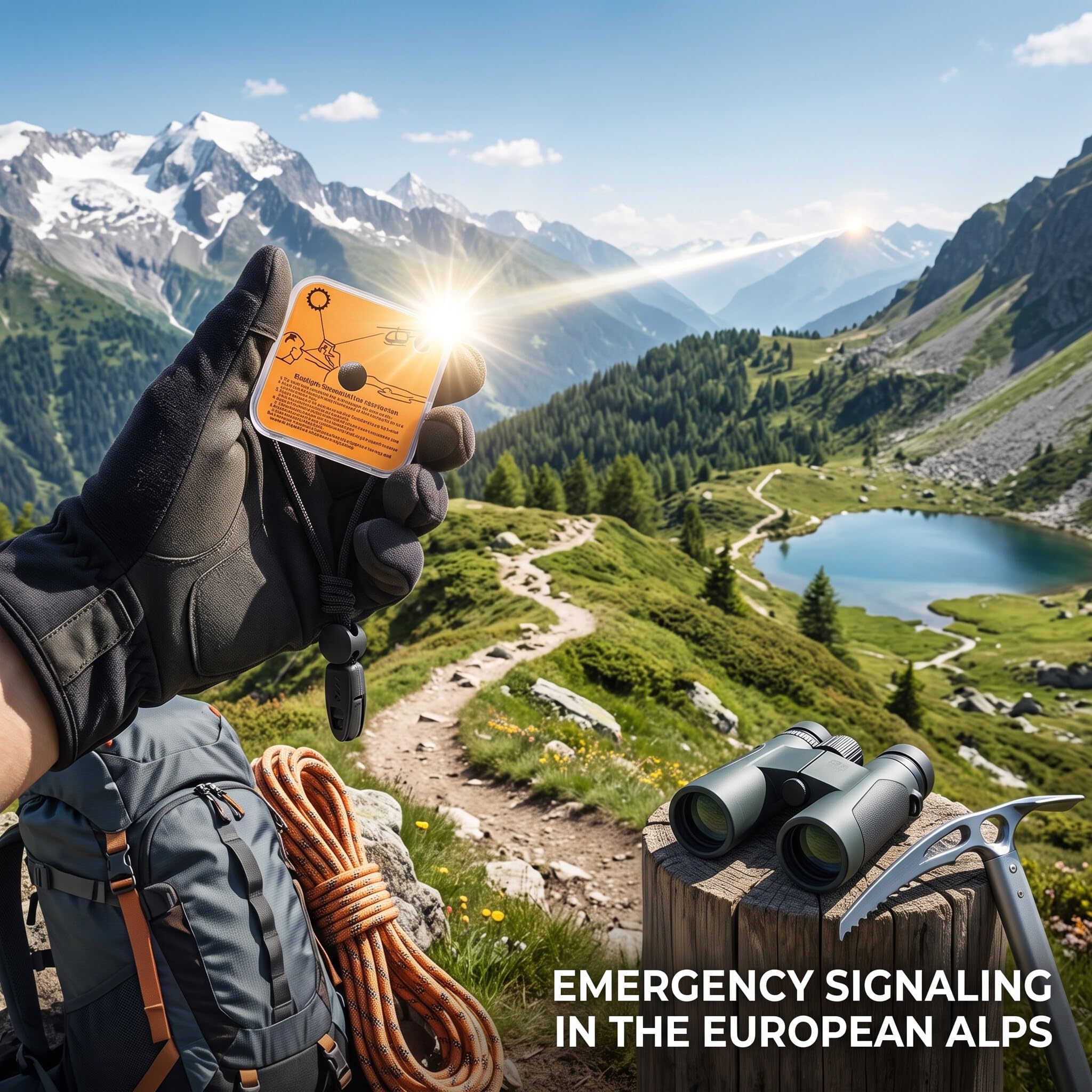 Yosoo Health Gear Espejo de Supervivencia, Espejo de Señal, Espejo de Emergencia, Herramienta de Espejo de Señal Reflectante de Rescate de Emergencia de Supervivencia Multifuncional Al Aire