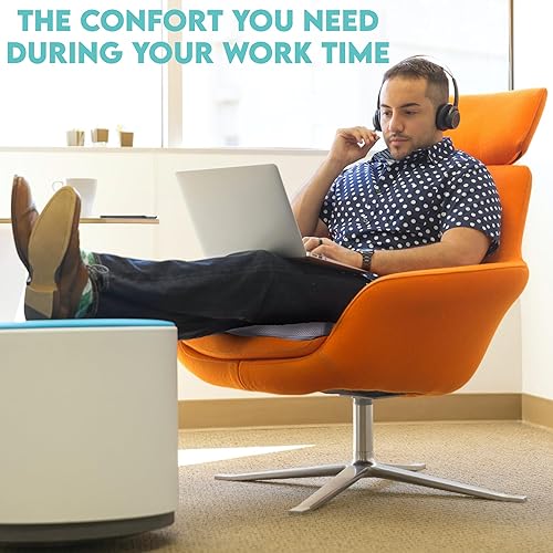 Miniatura 6 de Indelgarith - Cojín de espuma viscoelástica para oficina, automóvil y viajes, cojín ergonómico para silla con soporte lumbar para aliviar el dolor