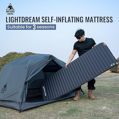 Miniatura 2 de ONETIGRIS LIGHTDREAM - Colchoneta de espuma autoinflable para camping, mochilero, senderismo, viajes en coche, viajes