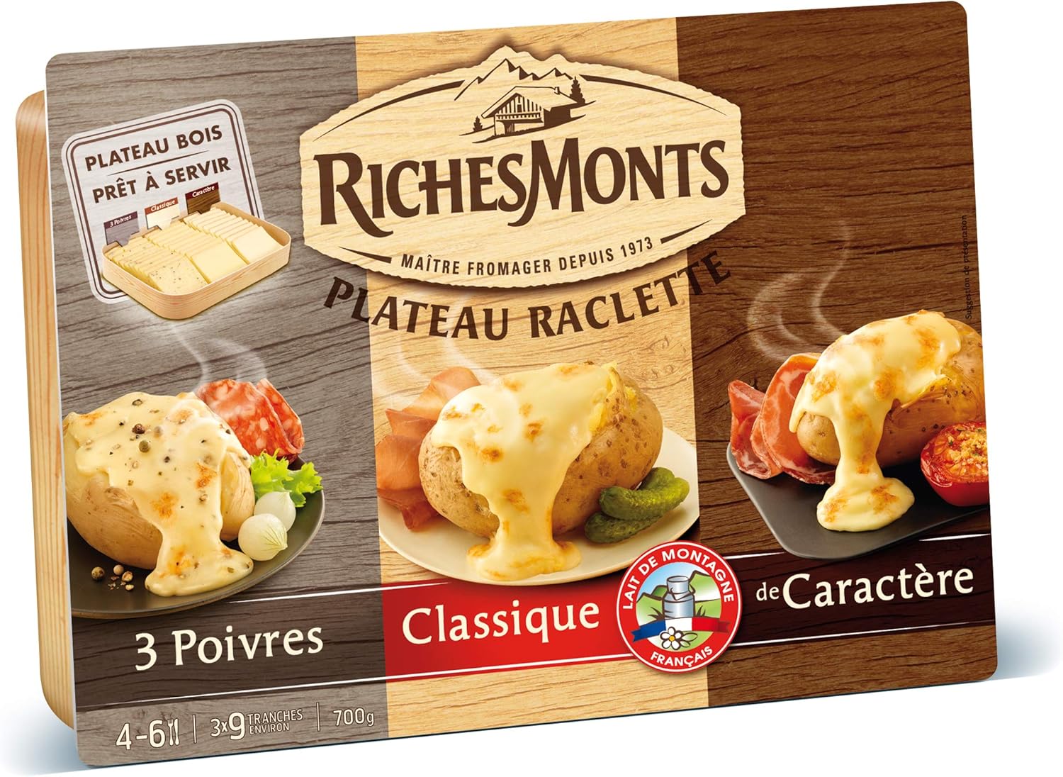 RICHESMONTS Assortiment Raclette 700 g : Amazon.fr: Epicerie