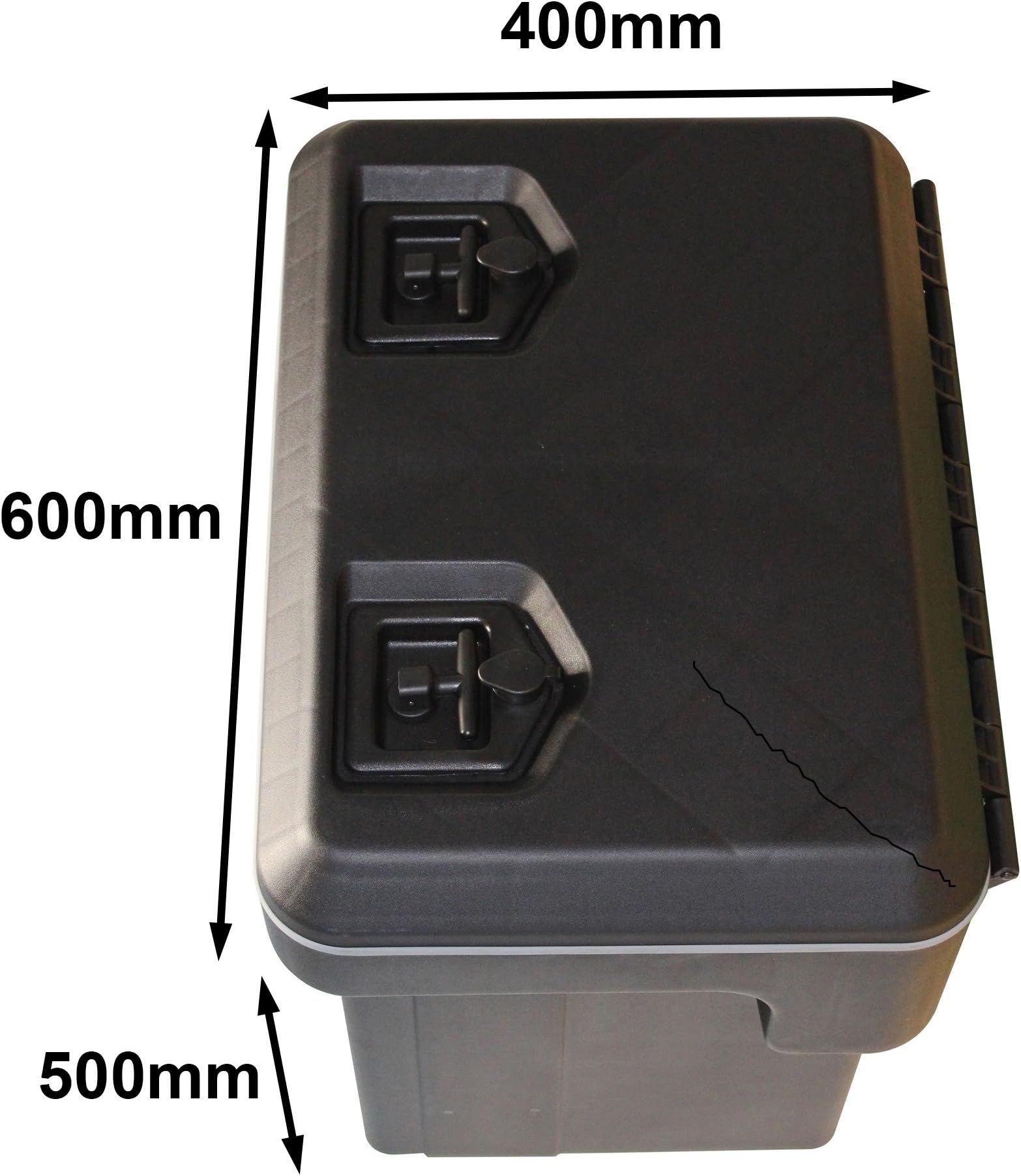 CABV DAKEN CABV81004/600BP 83 Litre Locking Heavy Duty Outdoor Water Resistant Plastic Storage Box Car Trailer Caravan Tool Truckbox