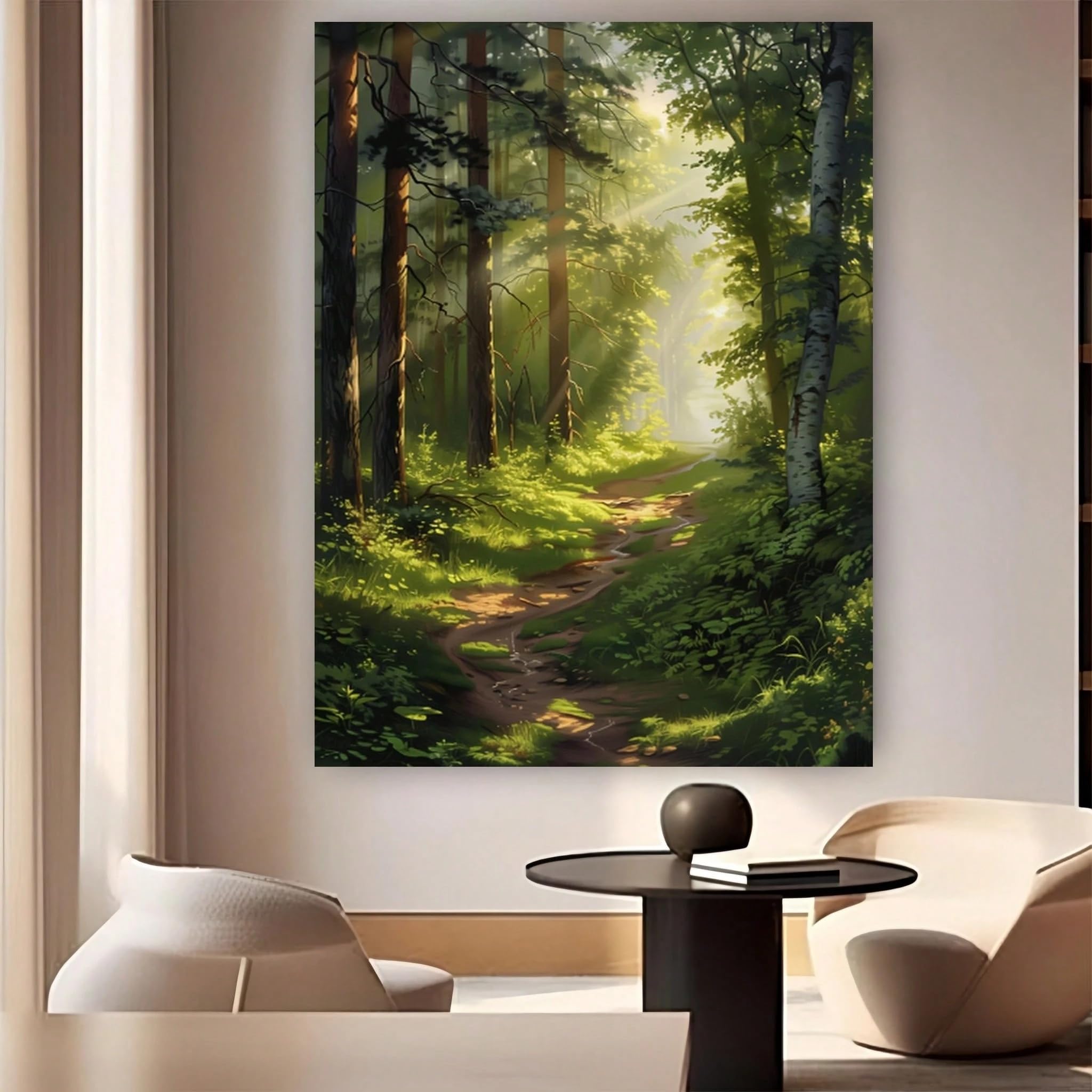 TZKBDMA Canvas Wall Art Modern Minimalist Mural Print Nature Scene For Living Room(21x30cm/Without frame)