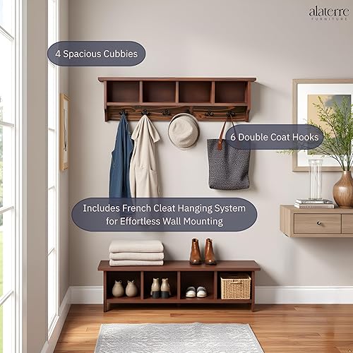 Miniatura 4 de Bolton Furniture Percheros Pomona, Marrón