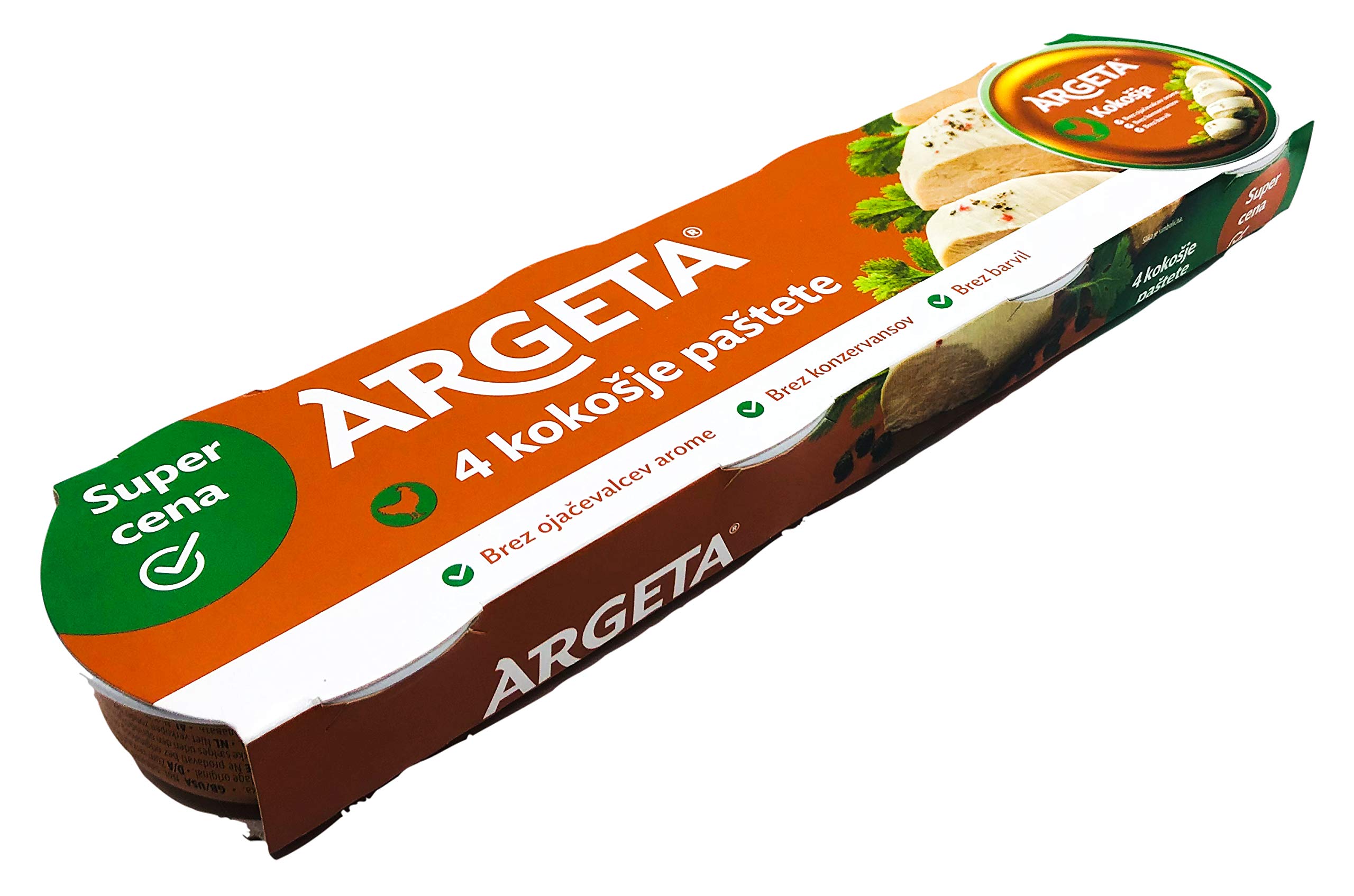 Argeta Patè Sans conservateurs en bocal (Coffret Cadeau Poulet 12 Boîtes 95 gr, 95 Grammes)