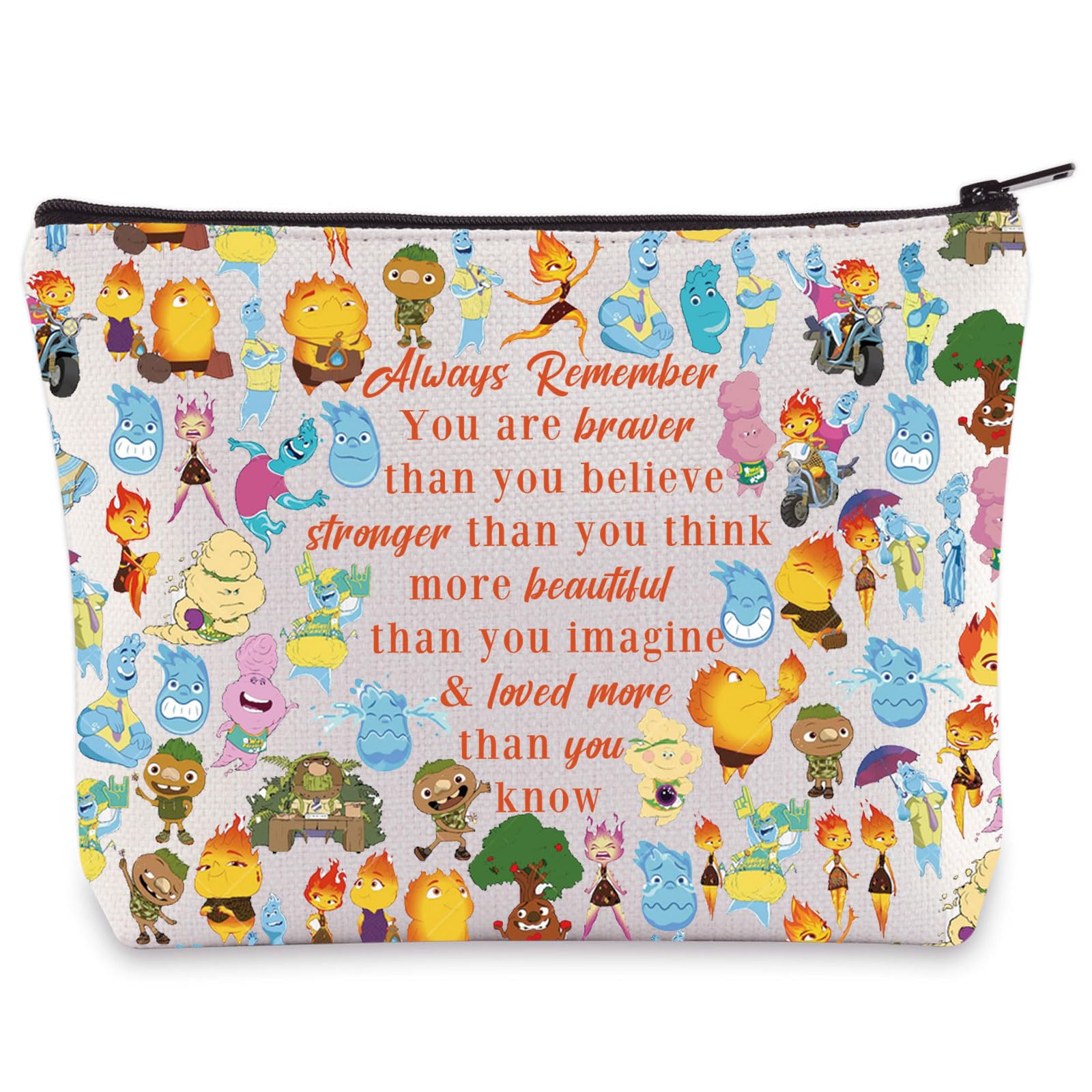 WZMPAWade & Ember Cosmetic Bag Wade & Ember Fans Gift You Are Braver Stronger Smarter Than You Think Wade & Ember Makeup Zipper Pouch Bag Wade & Ember Merchandise (Wade & Ember)