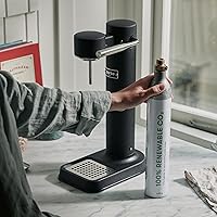 Vista 4 de Aarke Carbonator lll con cilindro de CO2, máquina de agua con gas y carbonatación, acero inoxidable con botella reutilizable PET sin BPA, volumen