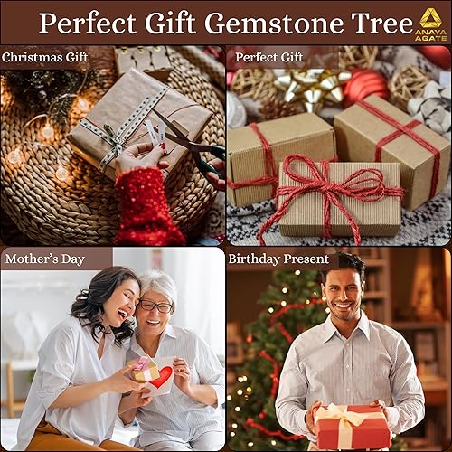 Miniatura 67 de Árbol de la vida de cristal de 7 chakras, cristales curativos hechos a mano, cristales y piedras curativas, árbol del dinero para decoración del #3