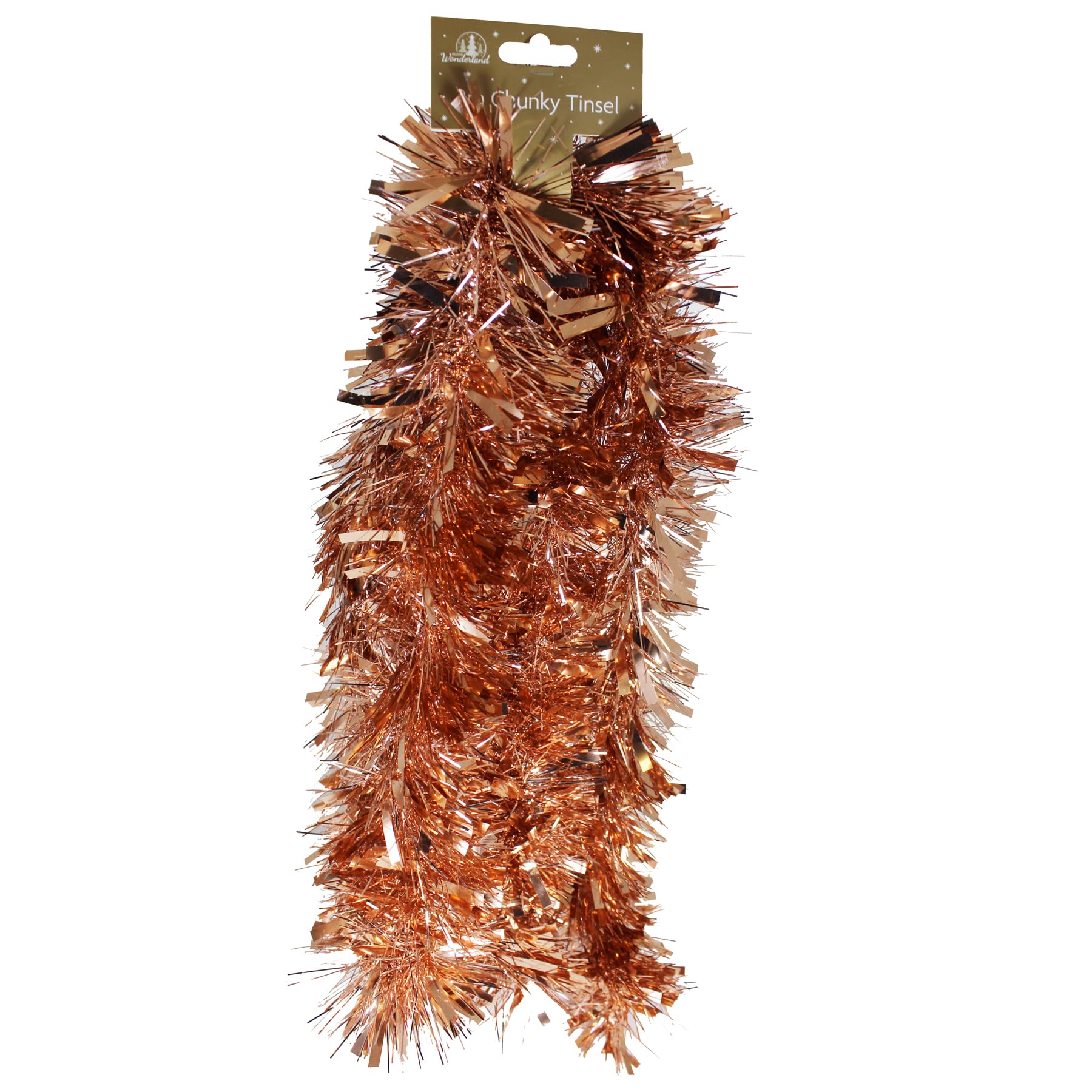 Widdle Gifts 6 Metre Rose Gold Tinsel Christmas Tree Room Decoration - 3 x 2m lengths - Image 2