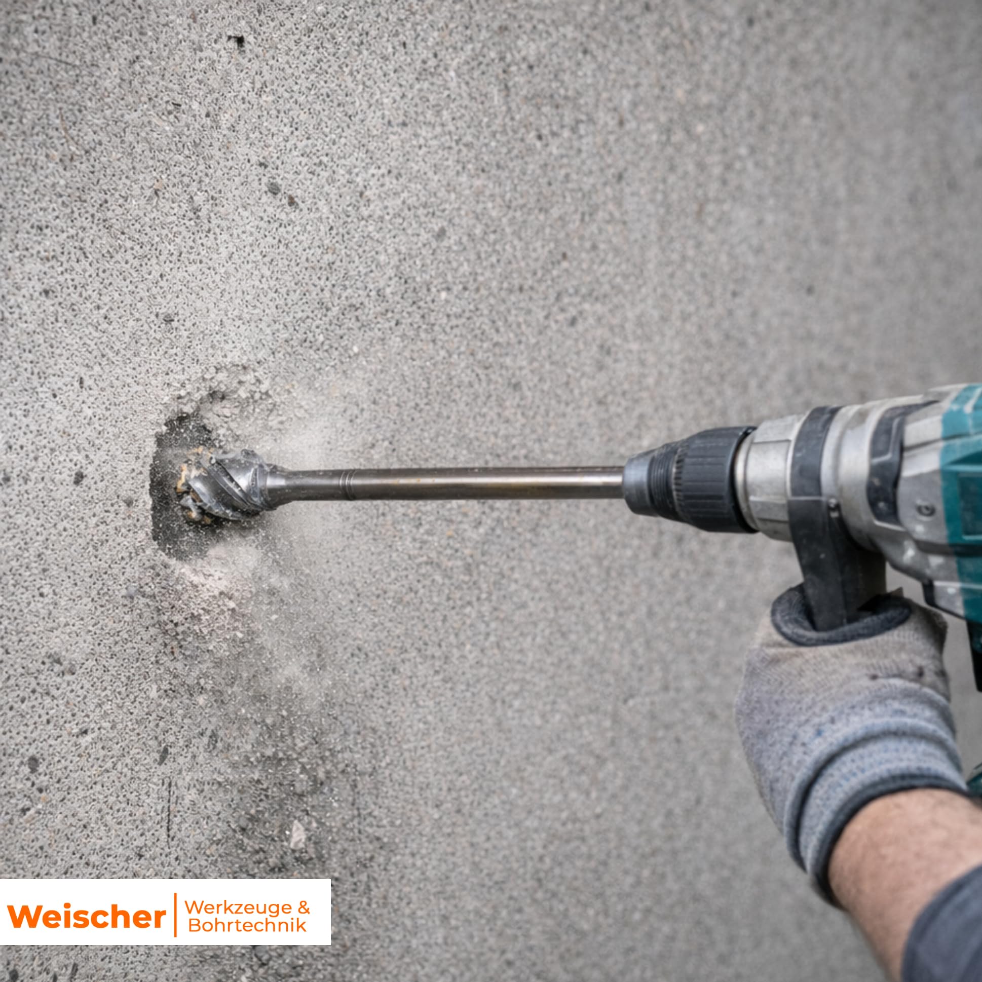Weischer® SDS Max Durchbruchbohrer 80 x 1000 mm I Mauerdurchbruchbohrer Betonbohrer I 6 Schneiden I tiefe Löcher ohne stemmen I Mauerwerk, Ziegel, Beton, Stein