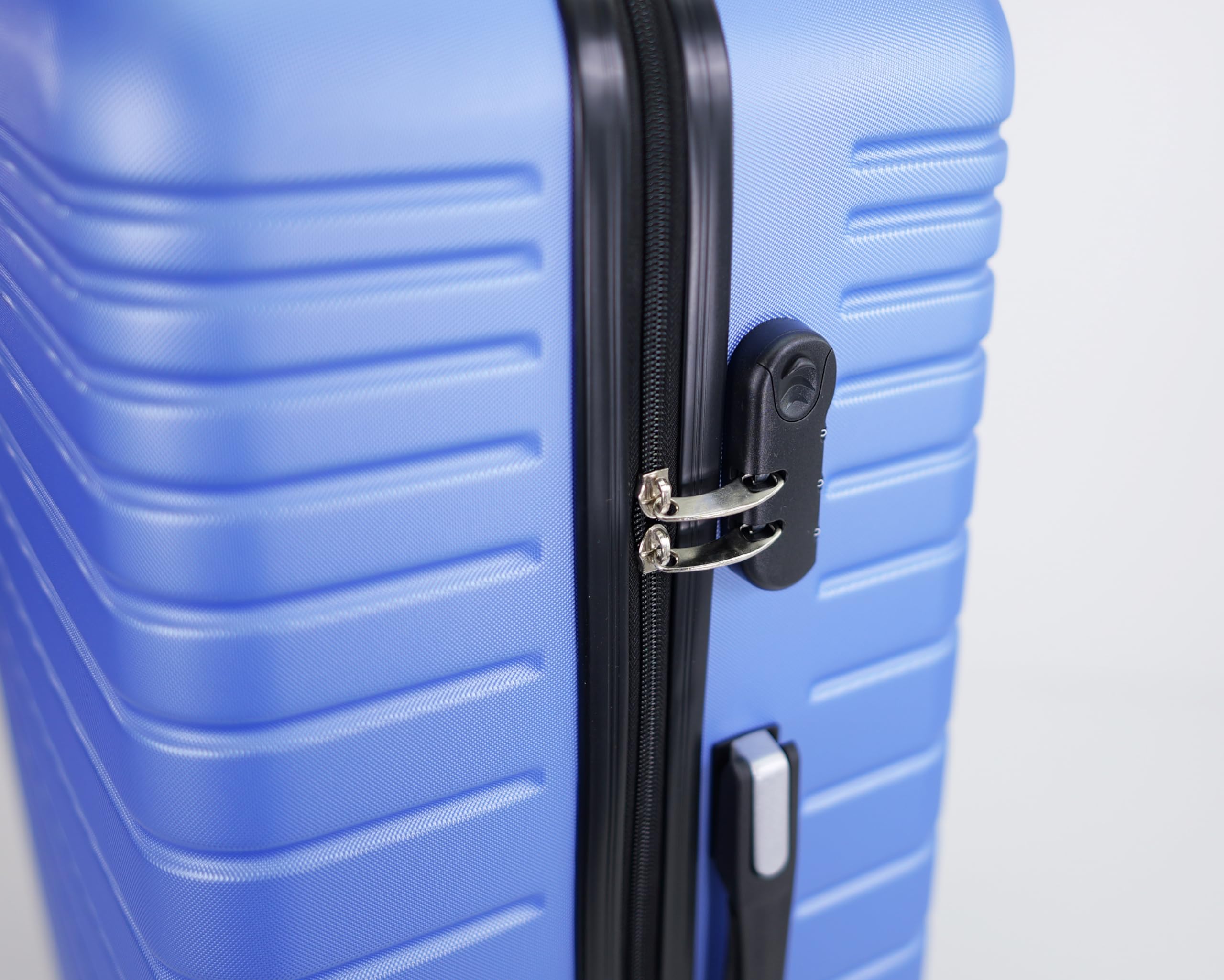Valise Rigide VR611B roulettes Double Rapport Qualité/Prix (Bleu Argenté (Blue, M-SOUTE-68L-3.1Kg-47x27x67cm)