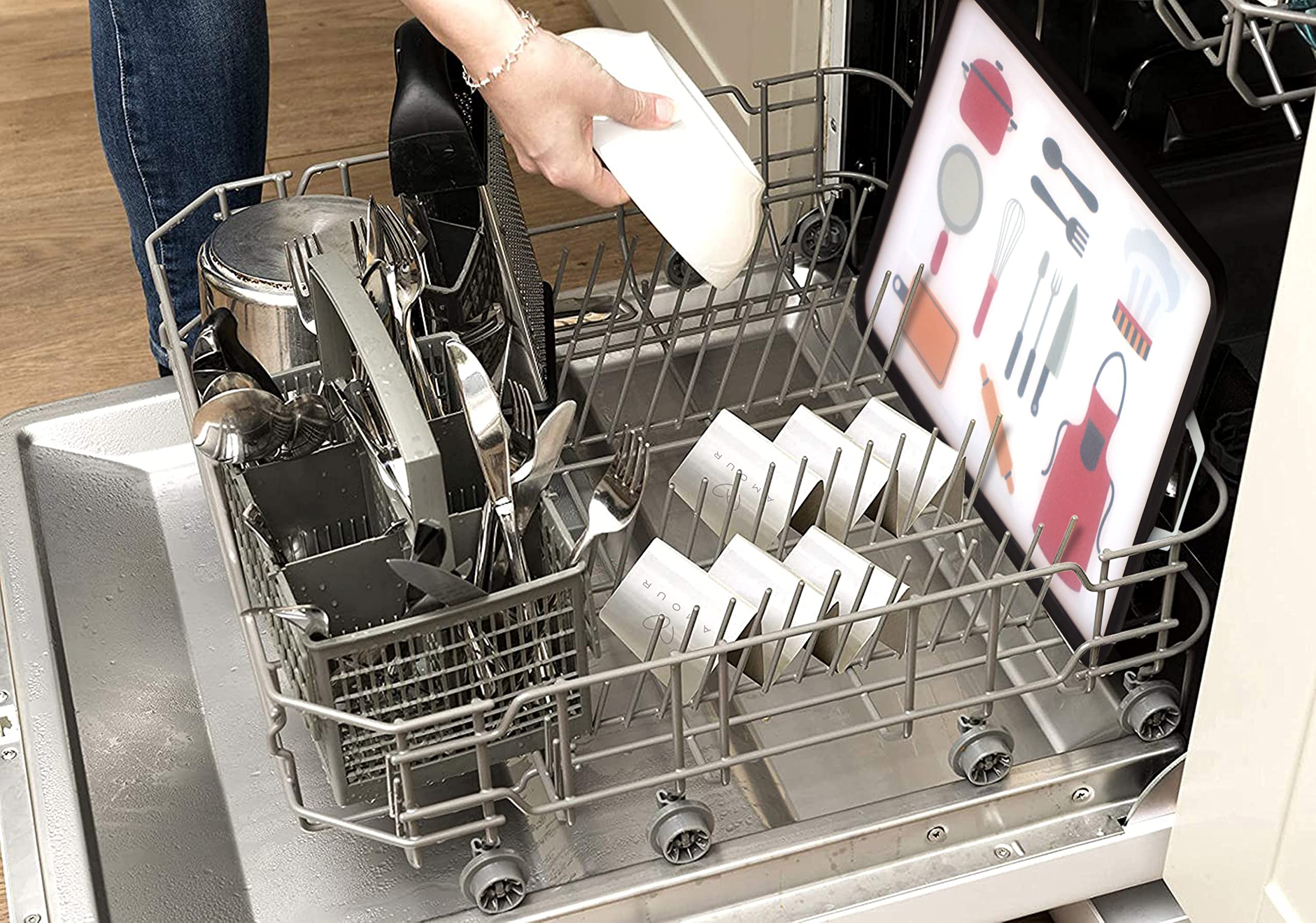 Amour Taco Holder Taco Stand Holds up to 3 Tacos Each as Plates Safe for Dishwasher Oven and Grill 3