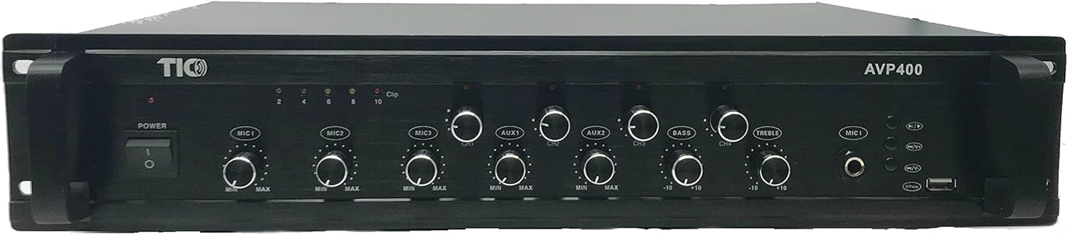 TIC AVP400-380W 4-Zone 70v / 100v / 4-16Ω Commercial Mixer Amplifier