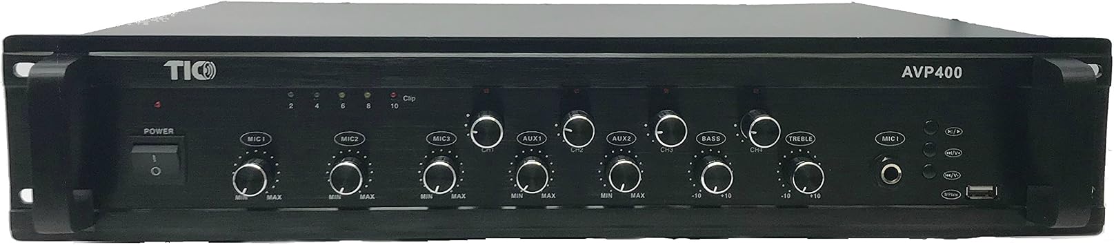 TIC AVP400-380W 4-Zone 70v / 100v / 4-16 Commercial Mixer Amplifier