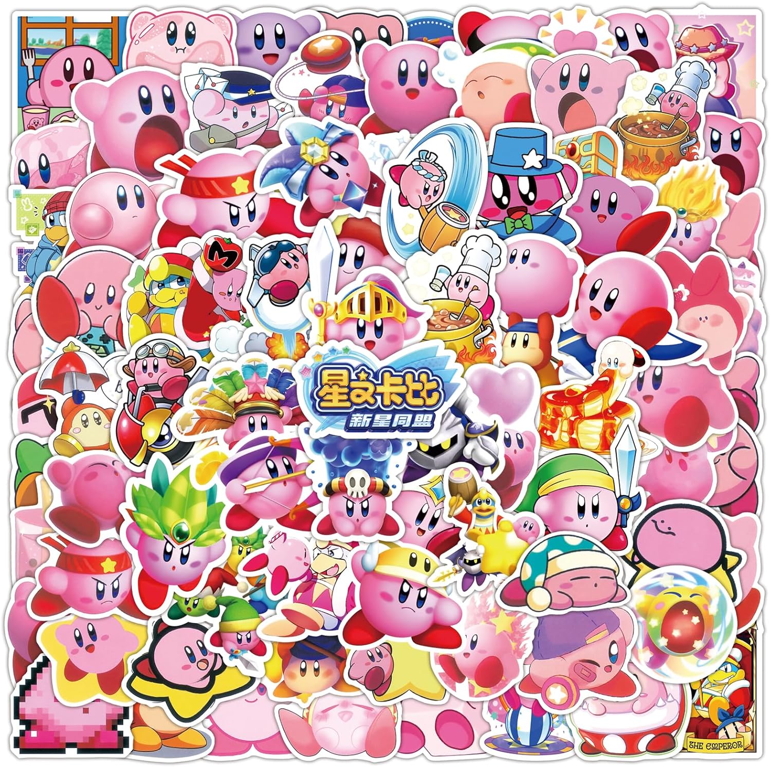 100PCS Cute Cartoon Kirby Stickers Kawaii Game StickersLaptop Waterproof Car Bicycle Suitcase Computer Water Bottle Mobile Phone Sticker Water Resistant Decals (KB100) - Image 6