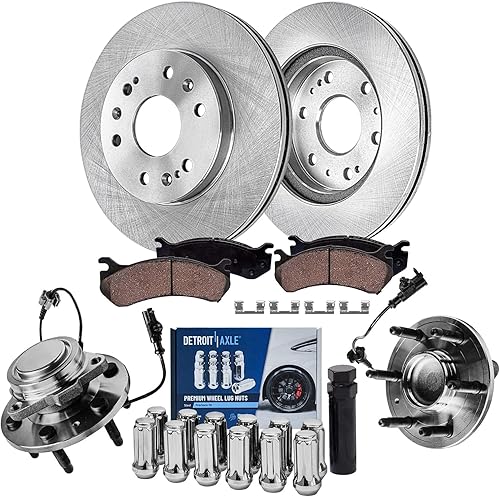 Miniatura 16 de Detroit Axle - Kit de frenos para 99-04 Oldsmobile Alero, 99-05 Pontiac Grand Am Reemplazo 1999 2000 2001 2002 2003 2004 2005 Rotores Pastillas de