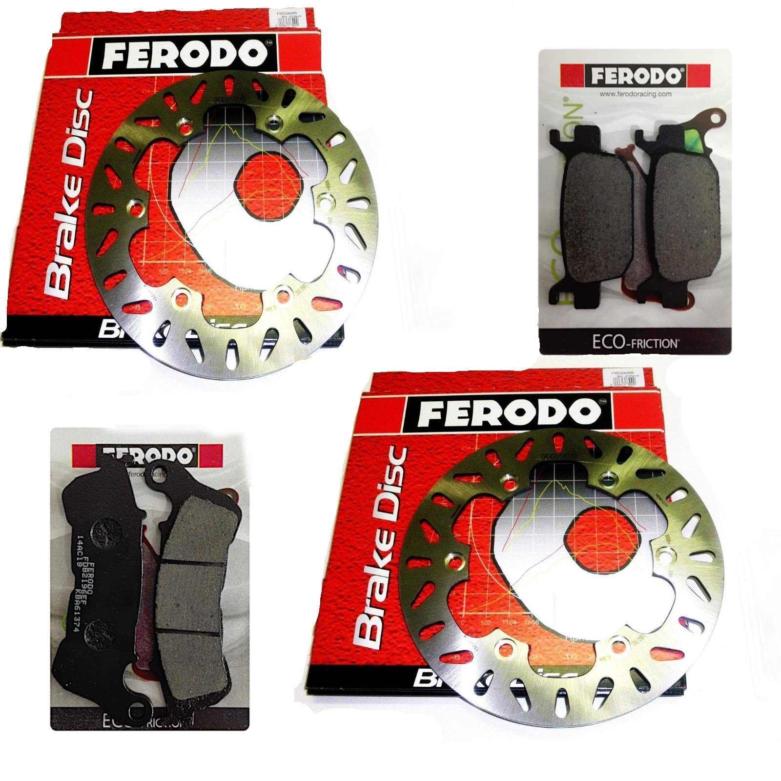 Kit freno completo disco Ferodo pastiglie Ferodo Eco SH 300 i/ABS