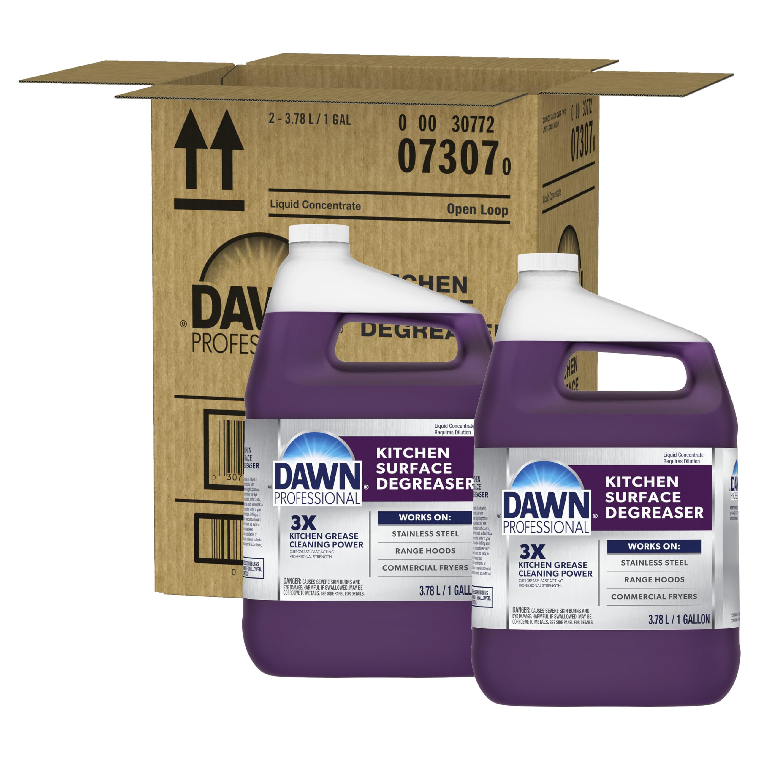 P&G PROFESSIONALDAWN Kitchen Surface Degreaser - 1 GAL (Case of 2) - For Removing Grease Found in Commercial Kitchens & Food Service (Packaging May Vary)