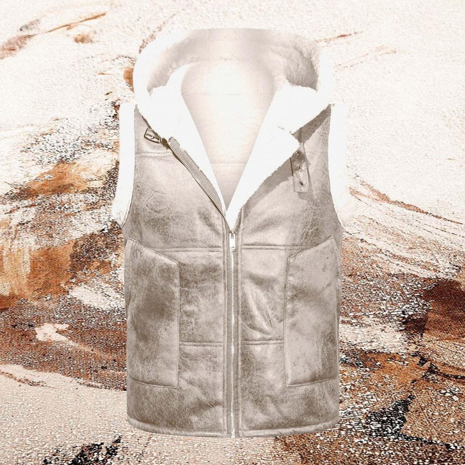 Chaqueta de invierno para hombre con capucha, forro polar, color liso, estilo informal para exteriores, gruesa y cálida, perfecta para nieve y tiempo libre en condiciones invernales frías y extremas