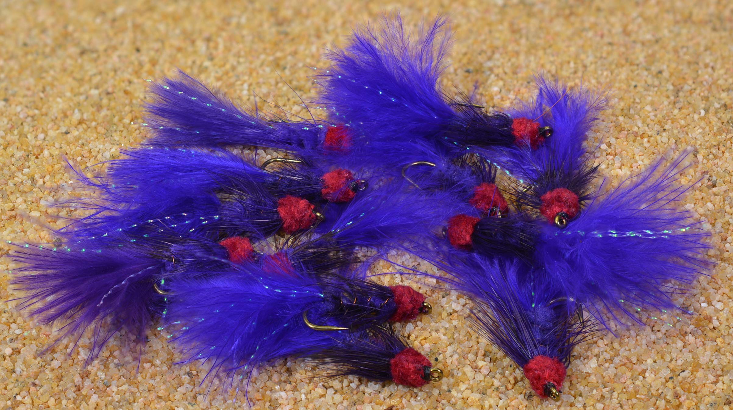 Egg Sucking Leech Flies Tied on Mustad Signature Fly Hooks Sizes #6, #8, #10 & Assortments for Trout and Other Species - 1 Dozen Flies