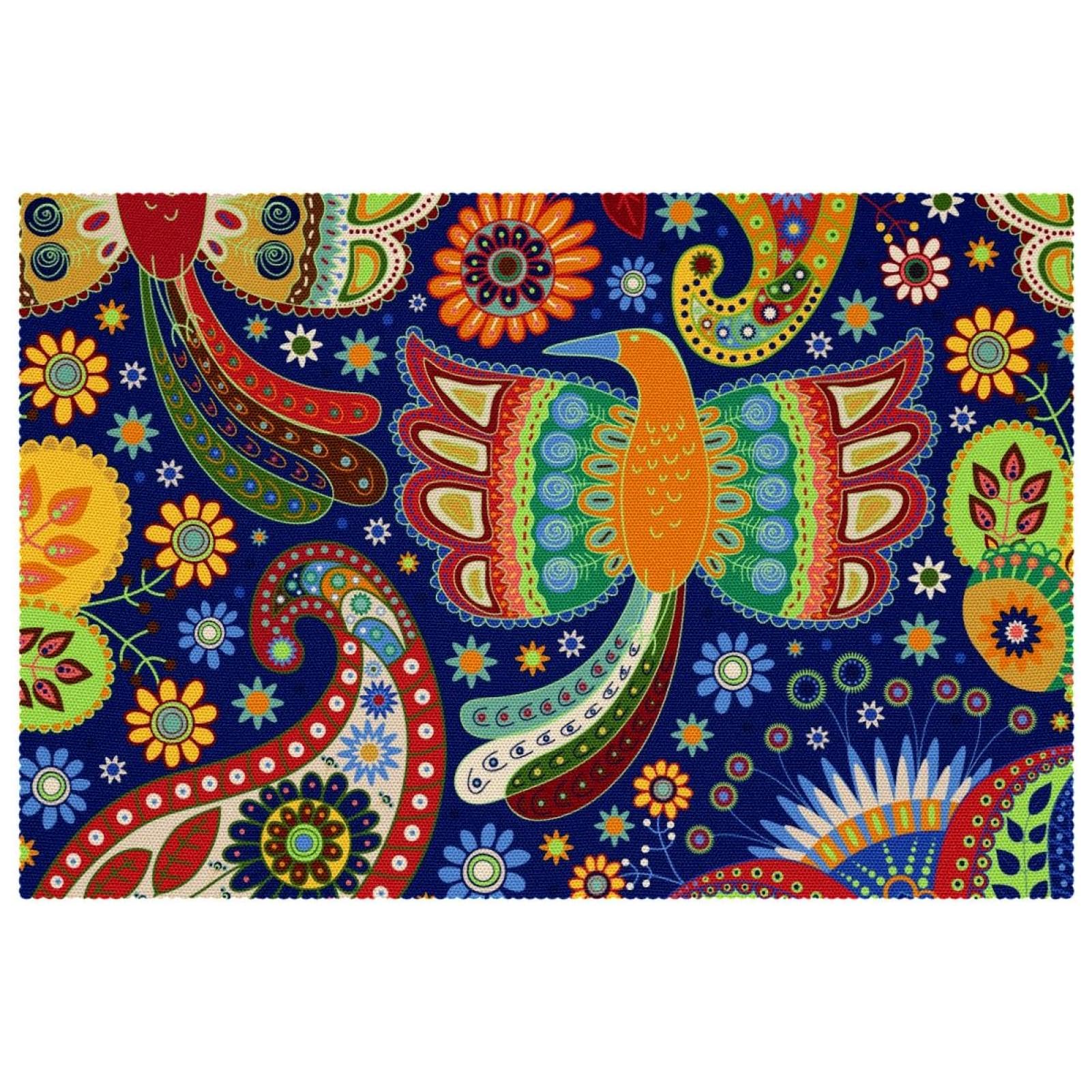 Tischsets mit Paisleymuster, 6er-Set, Platzsets, waschbar, rutschfest, Wärmeisolierung für Küche, Esszimmer, Restaurant, 45,7 x 30,5 cm