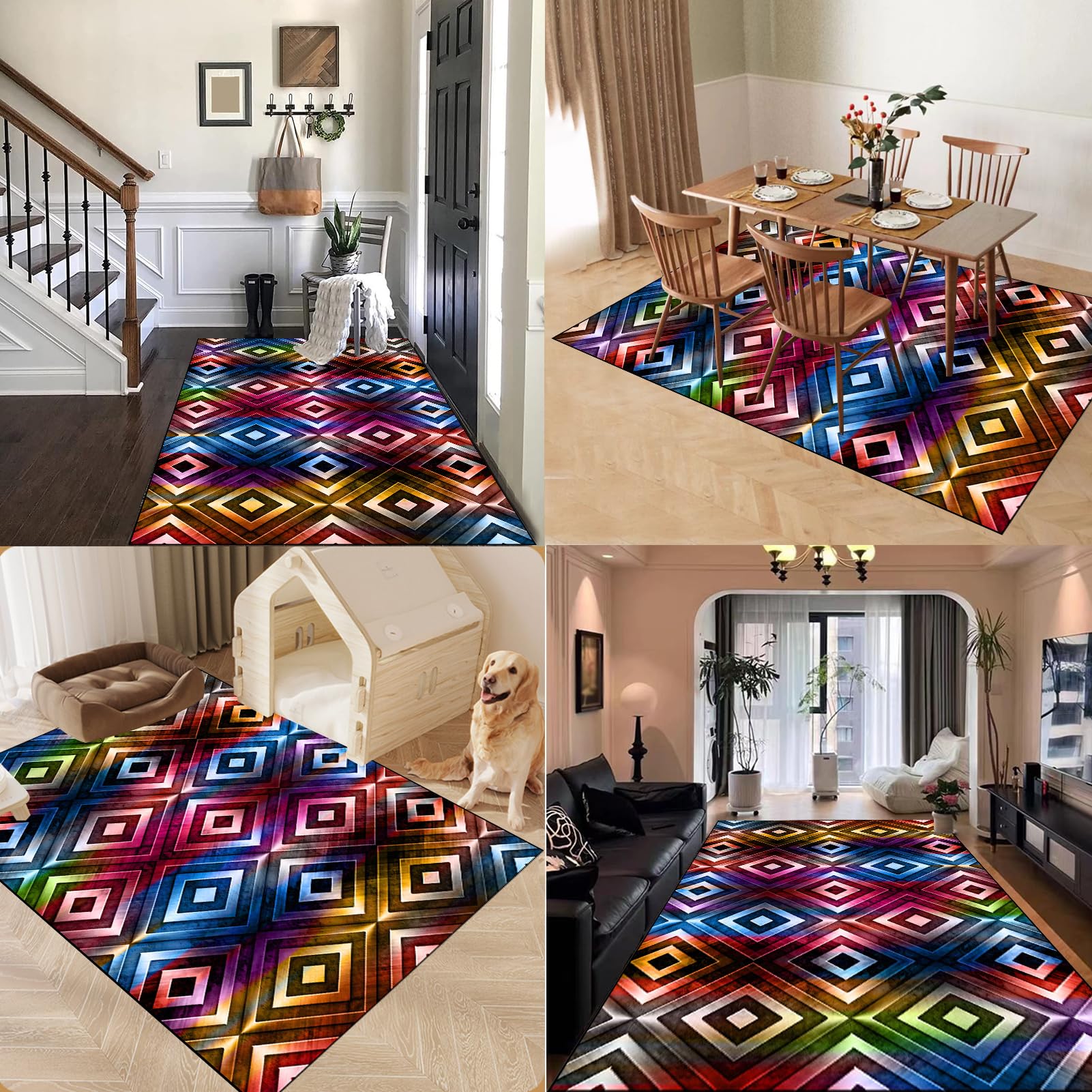 120 x 150 cm Alfombra para Silla Gaming, Alfombrilla para Silla de Oficina, Alfombra para Silla de Escritorio, Alfombra Protectora Suelo Silla Ruedas, Alfombra Gamer Antideslizante Oficina y Hogar